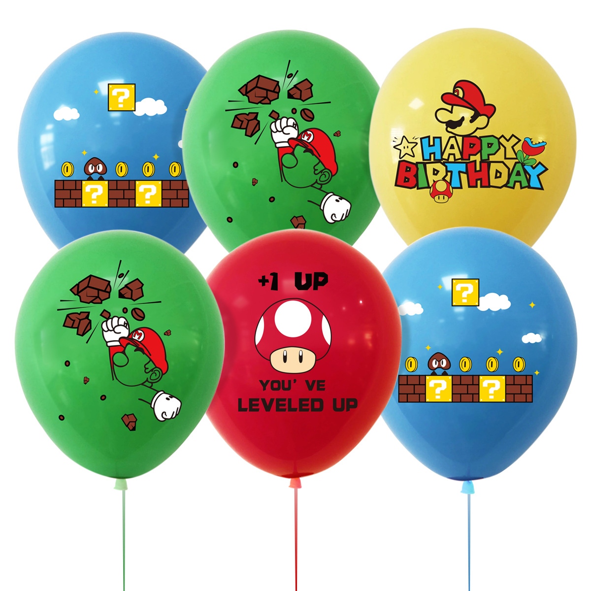 Science Of Happiness - Set di Palloncini Mario Luigi Peach