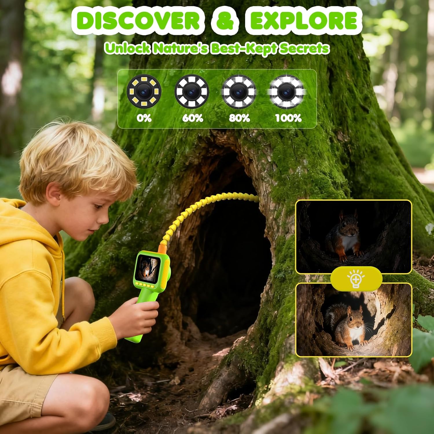 Science Kit - Endoscopio per Bambini, Telecamera a Serpente
