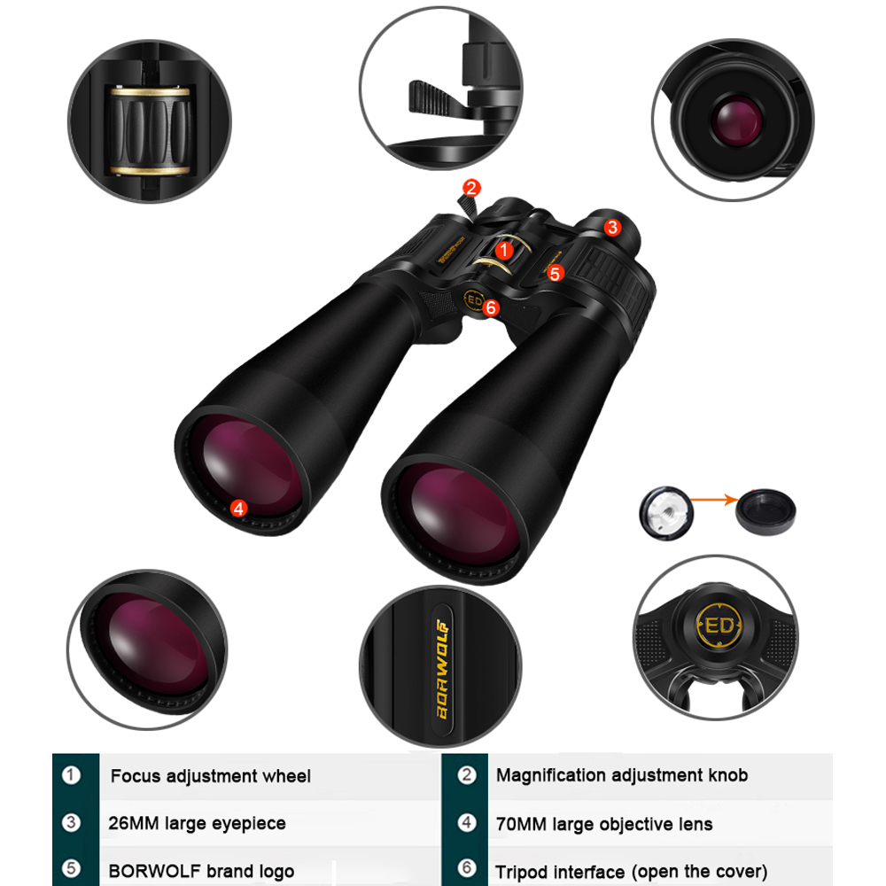 BORWOLF 25-75X70 ED Ingrandime - National Geographic Telescope 70Mm recensione e prezzo